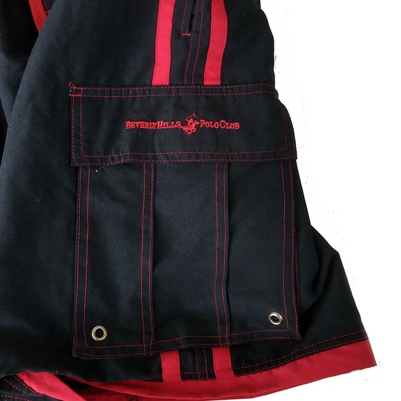 Beverly Hills Polo Club Men's Swim Trunks Black Small - Picture 2 of 5